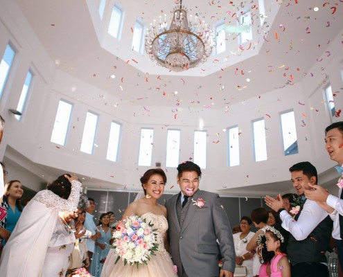 Ken (left) and Choi were married in December 2015, surrounded by family and friends