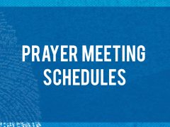In Christ: 2018 Prayer Meeting Schedules